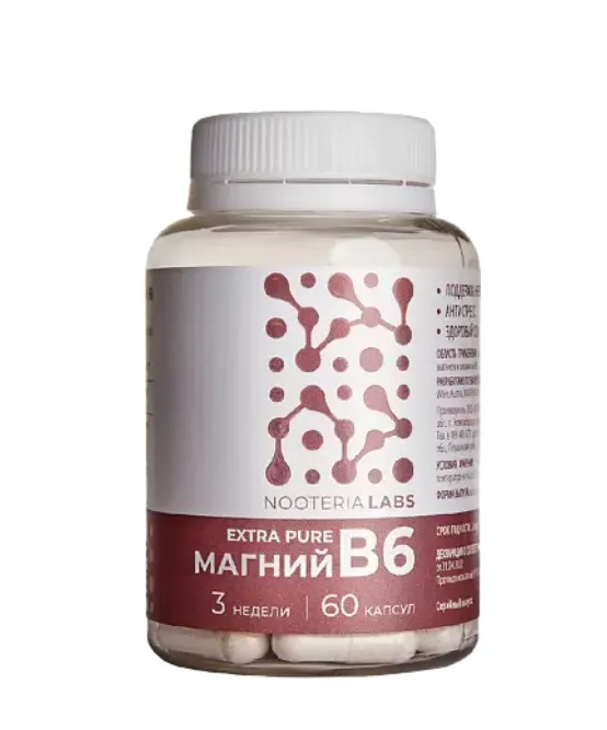 Nooteria Labs Магний B6 Extra Pure, капсулы, 60 шт.