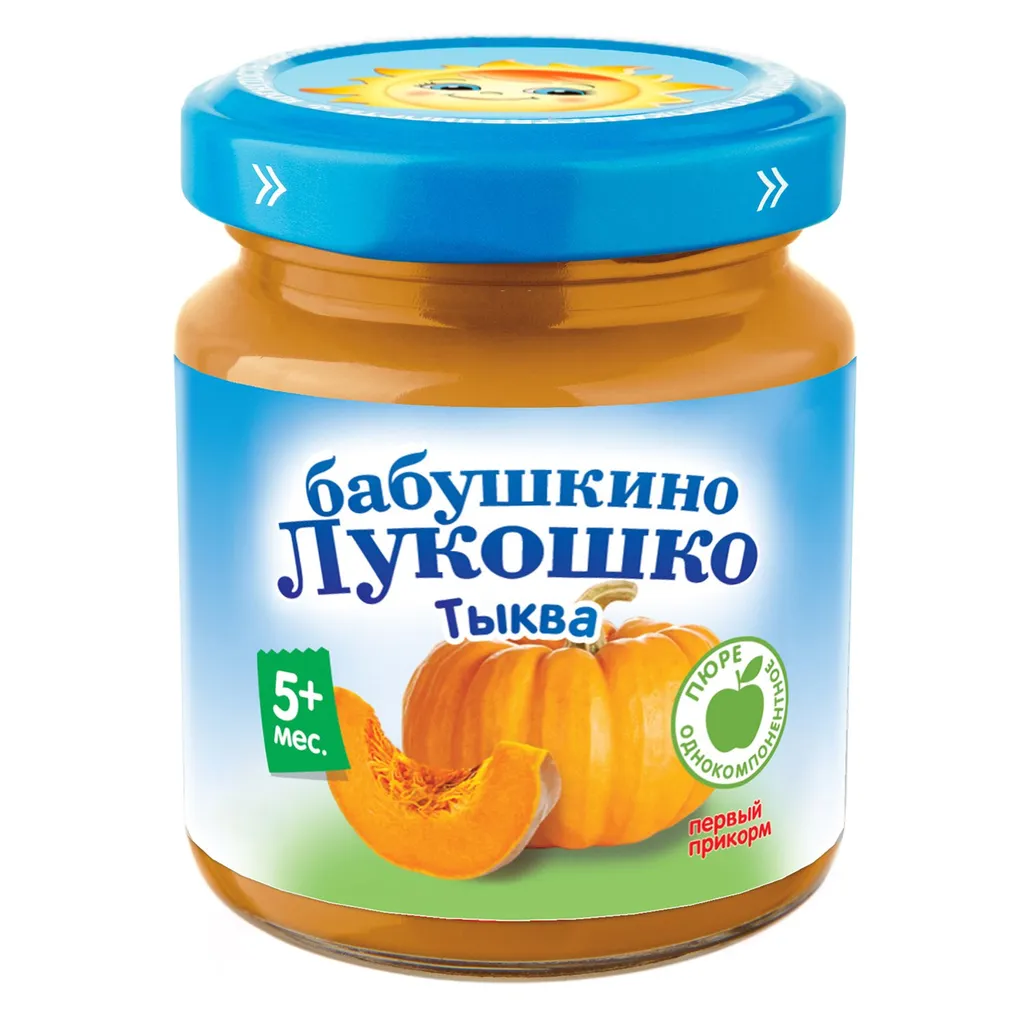 Бабушкино Лукошко Пюре тыква, пюре, 100 г, 1 шт.