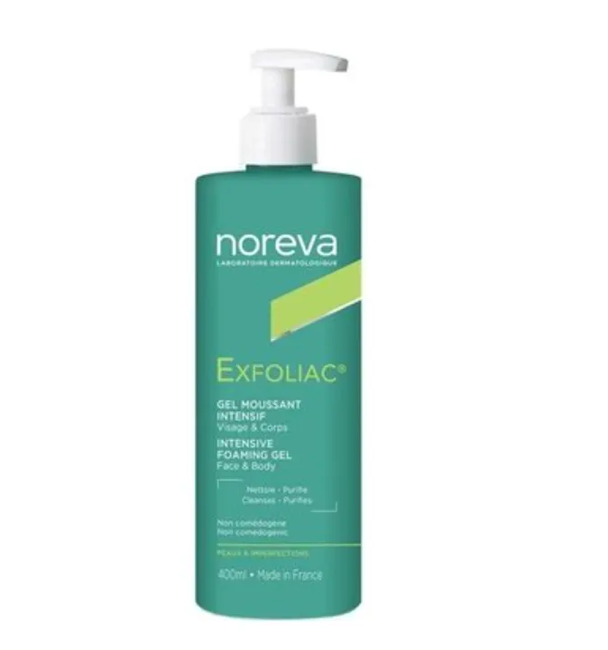 Noreva Exfoliac Гель для лица интенсивный пенящийся, гель, очищающий, 400 мл, 1 шт.