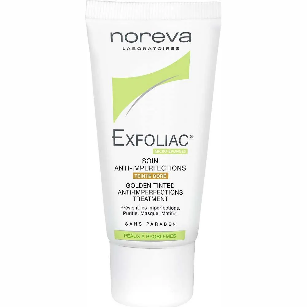 Noreva Exfoliac Тональный матирующий крем (золотистый), крем для лица, 30 мл, 1 шт.