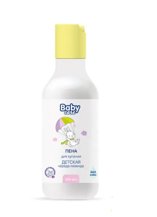 Baby Care Пена для купания 0+мес, пена, с чередой и лавандой, 250 мл, 1 шт.