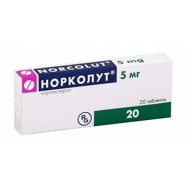 Норколут, 5 мг, таблетки, 20 шт.