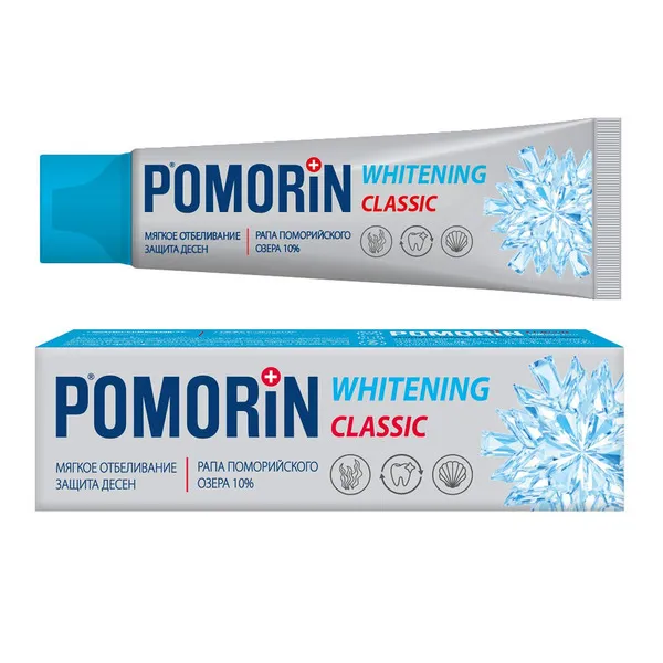 Pomorin Classic Мягкое отбеливание Зубная паста, паста зубная, 100 мл, 1 шт.