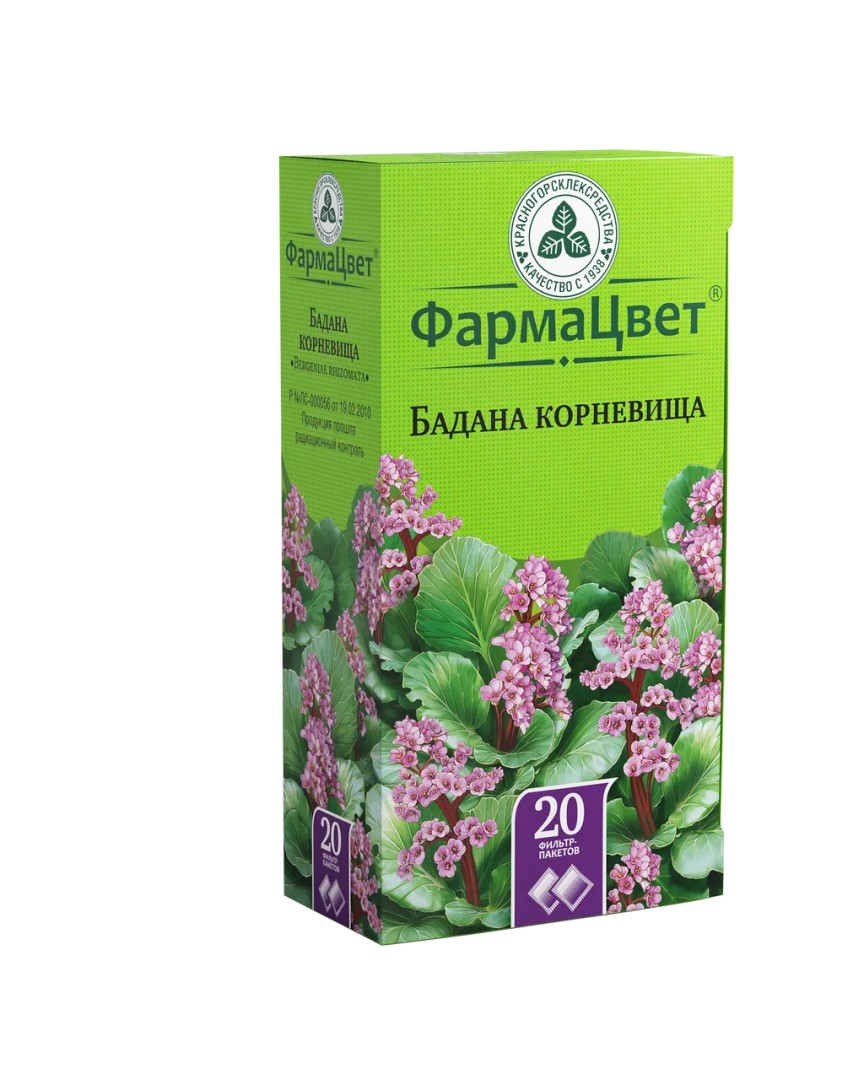 Бадана корневища, сырье растительное-порошок, 1.5 г, 20 шт.