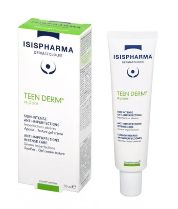 Isispharma Teen Derm Гель-крем для интенсивного ухода, гель для умывания, для проблемной кожей склонной к акне, 30 мл, 1 шт.