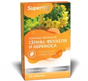 Superum Комплекс экстрактов сенна фенхель абрикос, таблетки, 30 шт.