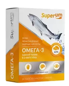 Superum Омега-3 60 %, капсулы, 30 шт.