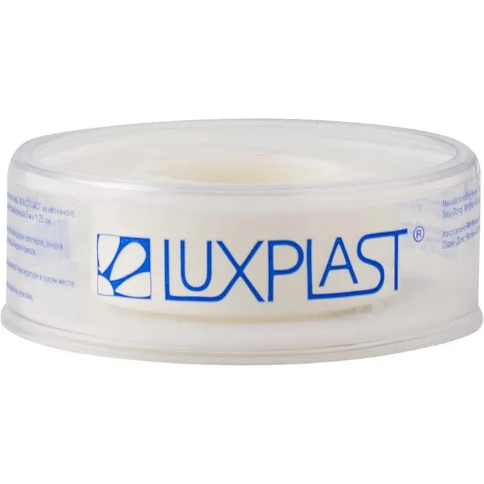 Luxplast Пластырь фиксирующий нетканный, 1,25см х 5м, 1 шт.