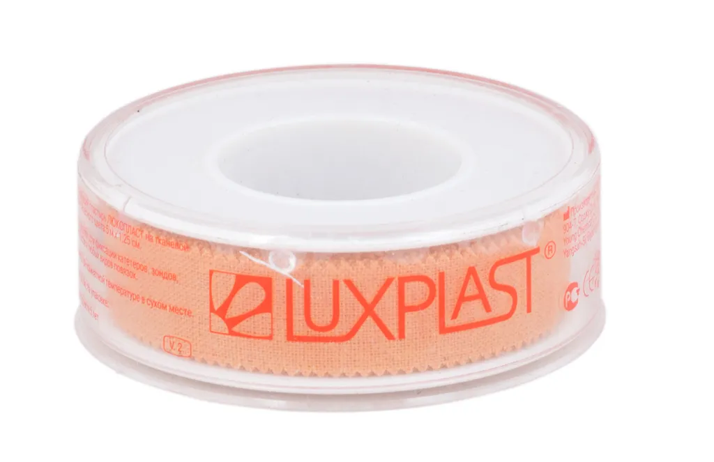 Luxplast Пластырь фиксирующий тканный, 1,25см х 5м, 1 шт.