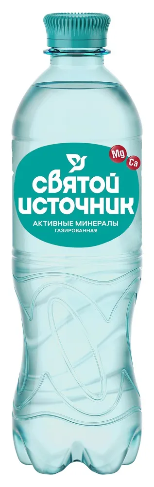 Святой Источник Вода Активные минералы, газированная, 0.5 л, 1 шт.