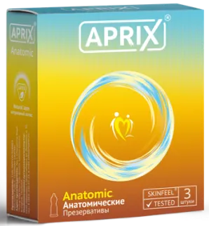 Презервативы Aprix Anatomic, презерватив, анатомической формы, 3 шт.