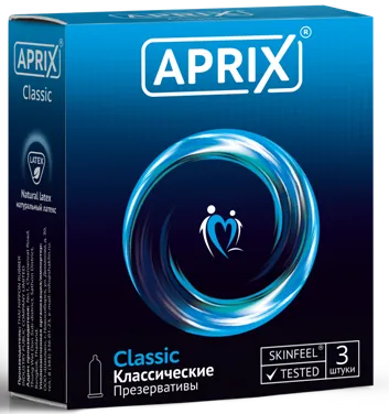 Презервативы Aprix Classic, презерватив, классический, 3 шт.