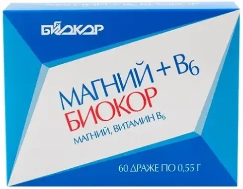 Магний плюс В6, драже, 60 шт.