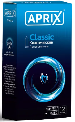 Презервативы Aprix Classic, презерватив, классический, 12 шт.