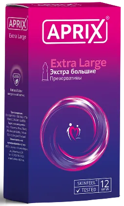 Презервативы Aprix Extra Large, презерватив, увеличенного размера, 12 шт.