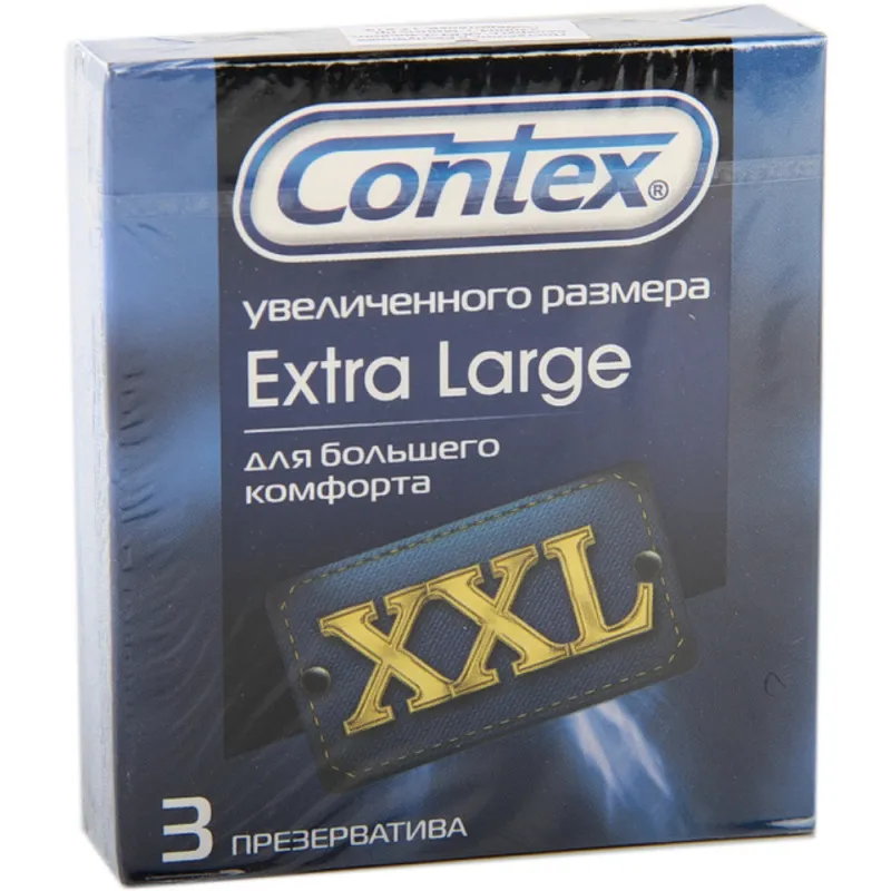 Презервативы Contex Extra Large, презерватив, увеличенного размера, 3 шт.