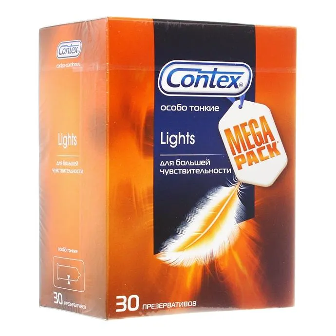 Презервативы Contex Lights, презерватив, особо тонкие, 30 шт.