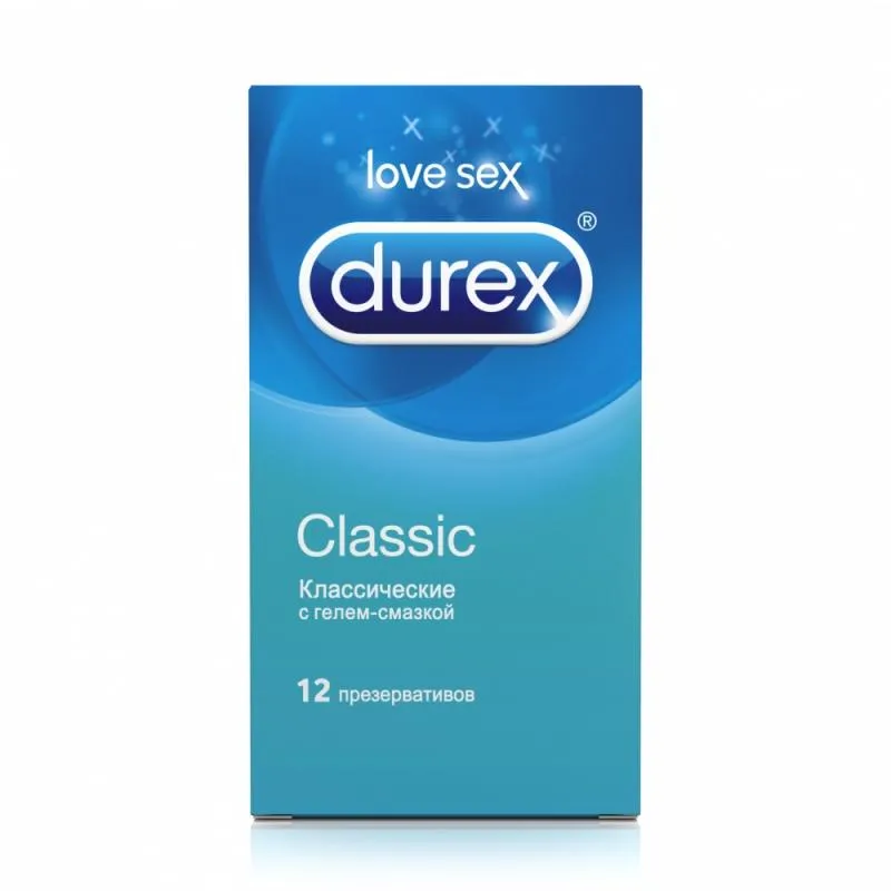 Презервативы Durex Classic, презерватив, гладкие, 12 шт.