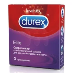 Презервативы Durex Elite, презерватив, гладкие, сверхтонкие, 3 шт.