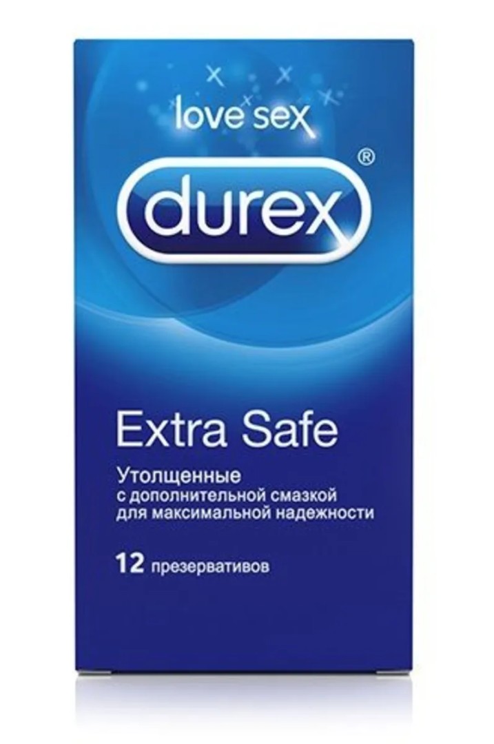 Презервативы Durex Extra Safe, презерватив, гладкие, утолщенные, 12 шт.