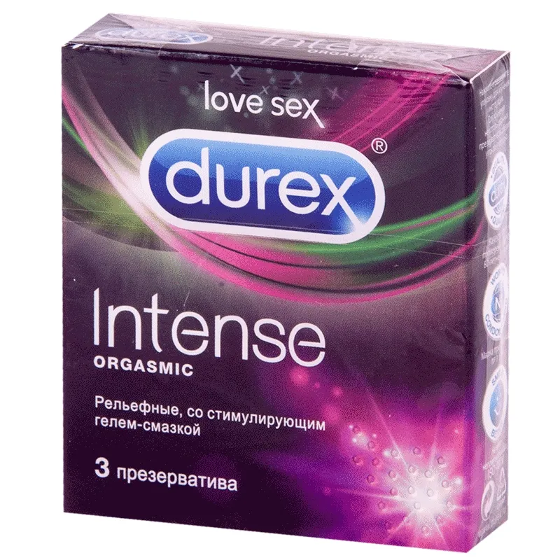 Презервативы Durex Intense orgasmic, 3 шт.