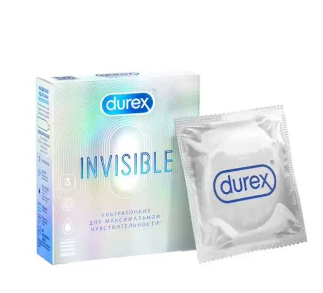 Презервативы Durex Invisible, презерватив, ультратонкие, 3 шт.