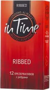 Презервативы In Time Ribbed, презерватив, ребристые, 12 шт.