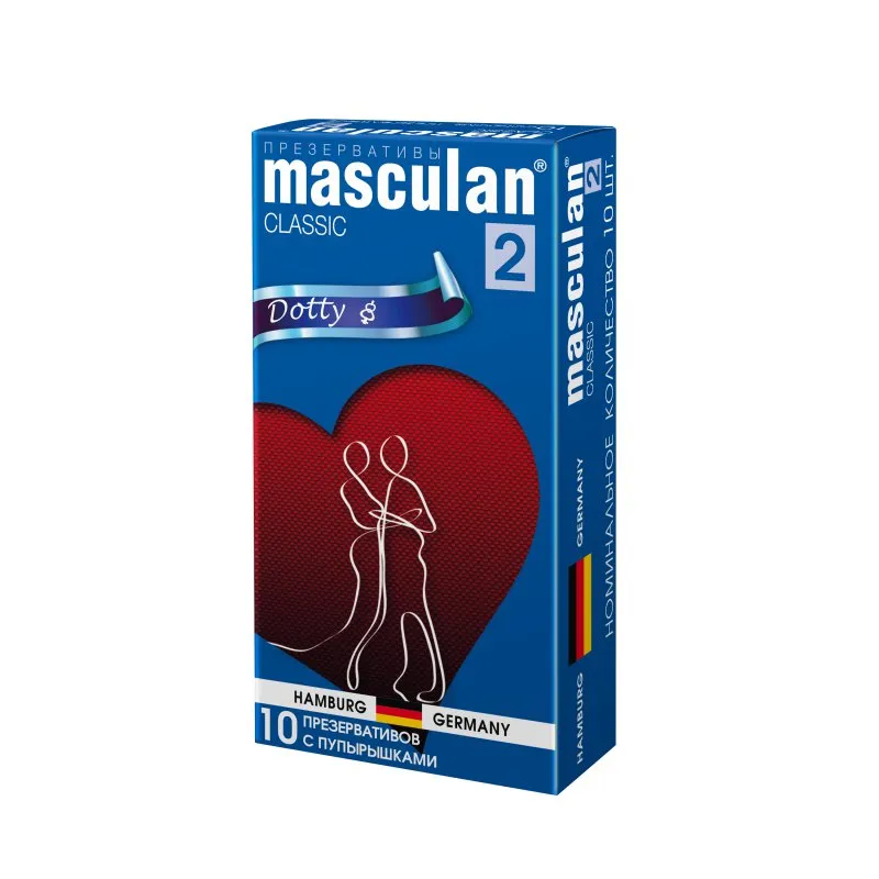 Презервативы Masculan Classic 2, презерватив, с пупырышками, 10 шт.