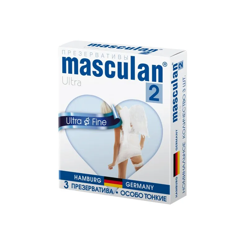 Презервативы Masculan Ultra 2, презерватив, особо тонкие, 3 шт.