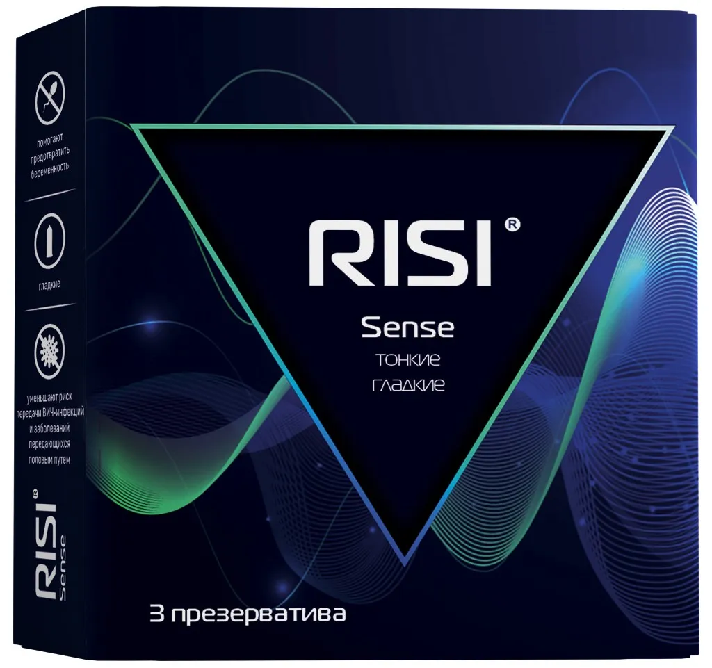 Презервативы Risi Sense, тонкие гладкие, 3 шт.