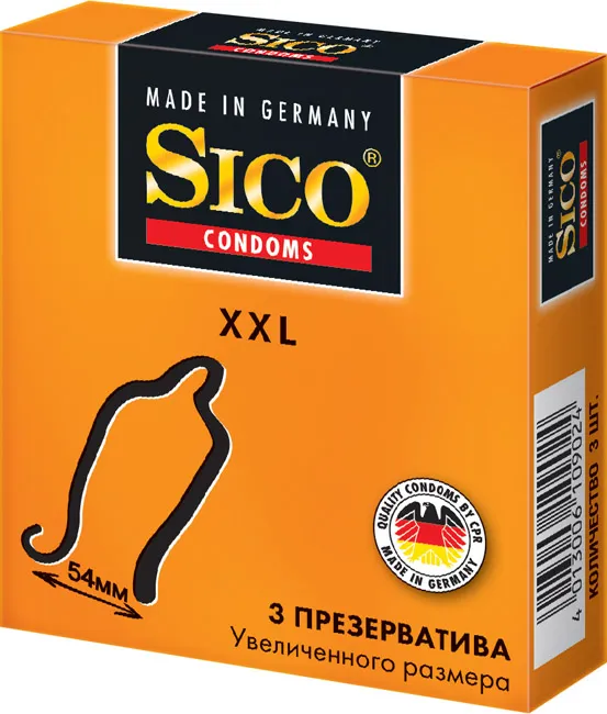 Презервативы Sico XXL, презерватив, увеличенного размера, 3 шт.