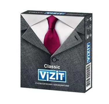 Презервативы Vizit Classic, презерватив, гладкие, 3 шт.