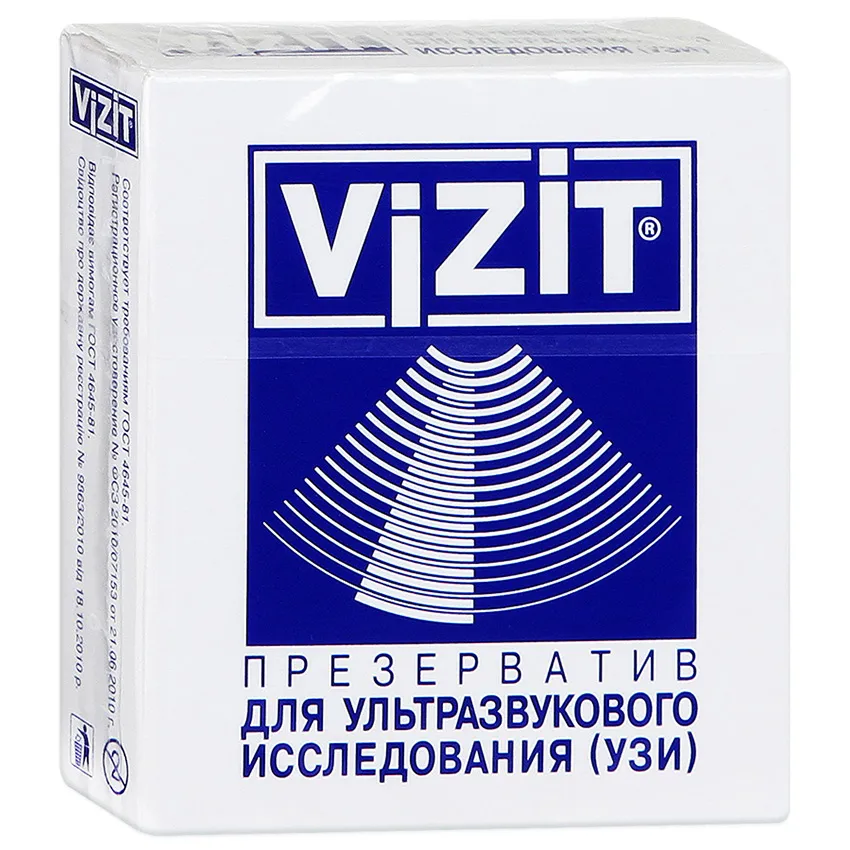 Презервативы Vizit для УЗИ, презерватив, 1 шт.