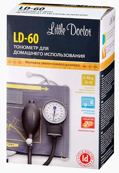 Тонометр механический Little Doctor LD-60, манжета 33-46 см, 1 шт.