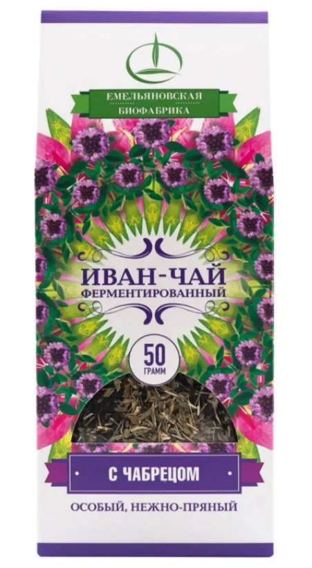 Иван-чай ферментированный с чабрецом, чайный напиток, 50 г, 1 шт.