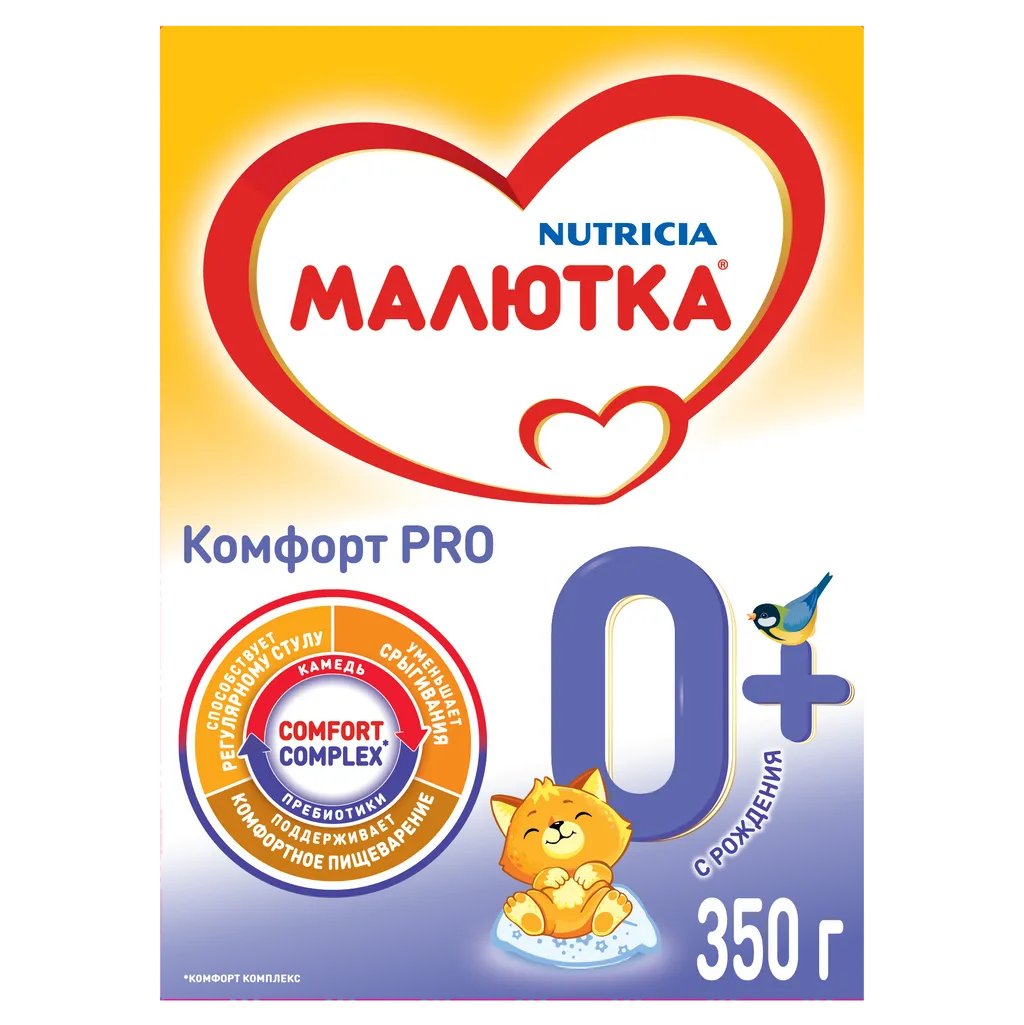 Малютка Комфорт PRO, смесь молочная сухая, для детей с рождения, 350 г, 1 шт.