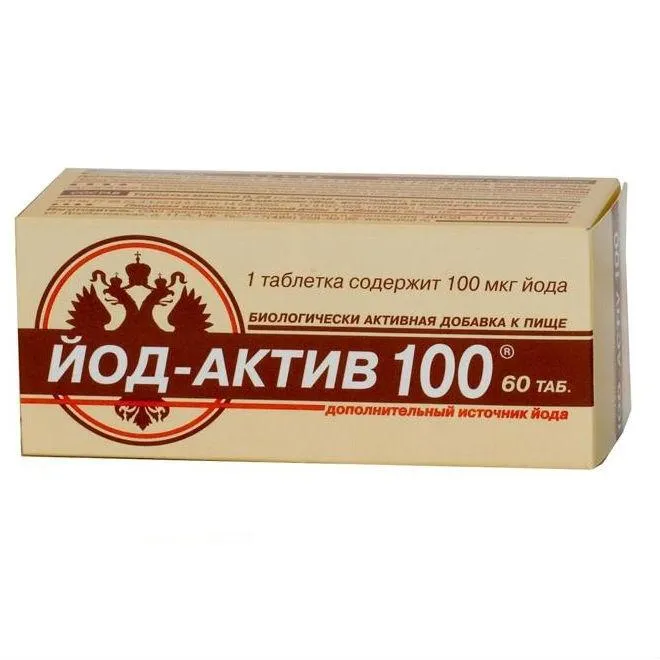 Йод-Актив, 100 мкг, таблетки, 60 шт.