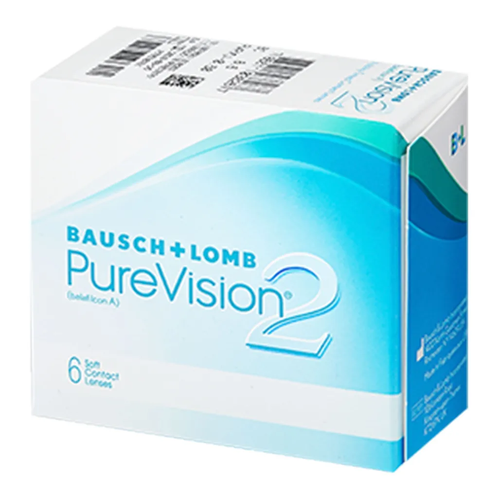 Bausch&Lomb PureVision 2 Контактные линзы плановой замены, BC=8,6 d=14,0, D(-1.75), 6 шт.