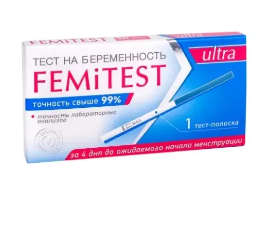 Femitest Ultra Тест на беременность, тест-полоска, 1 шт.