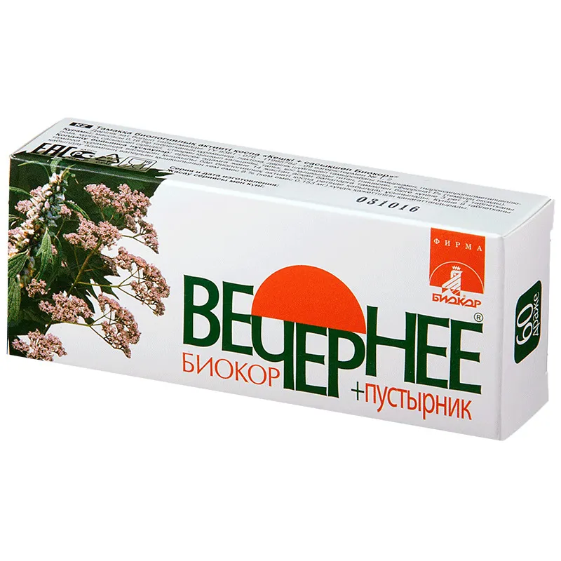 Вечернее + Пустырник Биокор, драже, 60 шт.