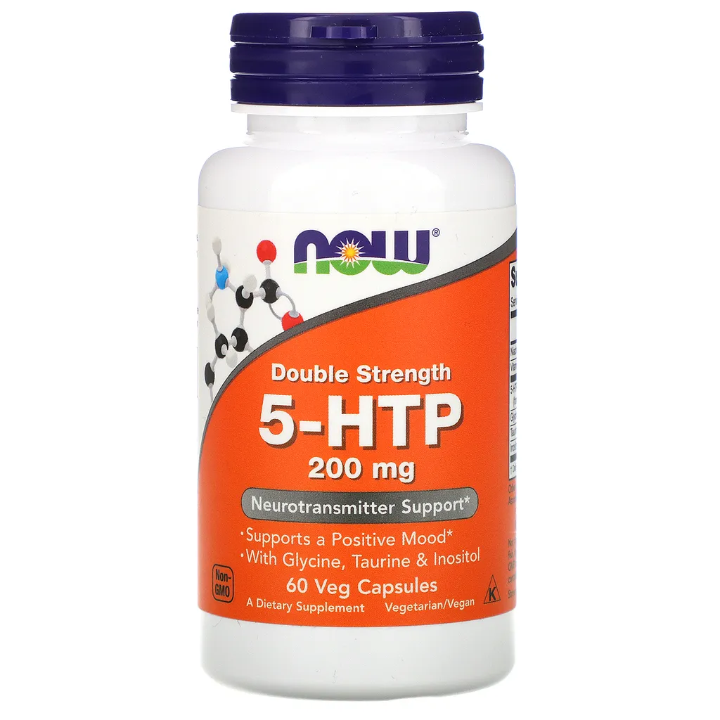 NOW 5-HTP 5-гидрокситриптофан, 200 мг, капсулы, 60 шт.