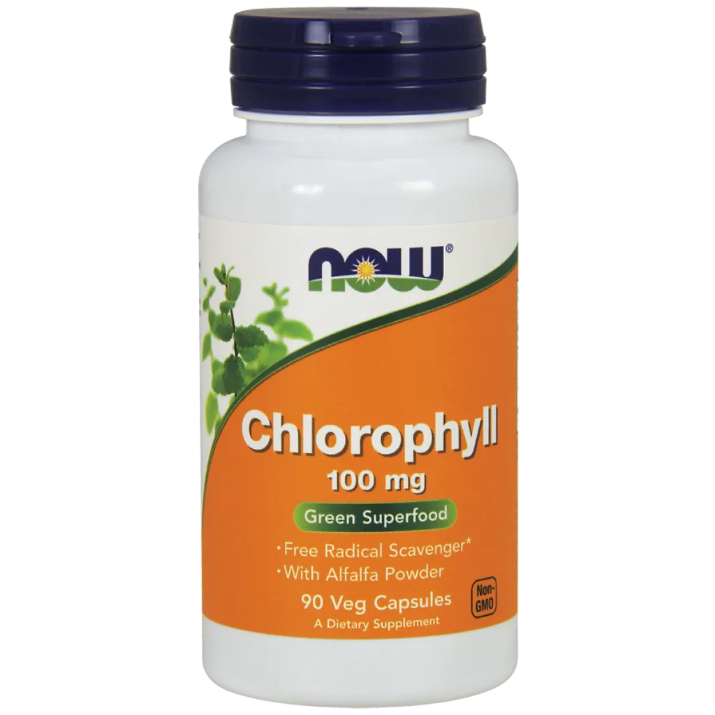 Now Chlorophyll Хлорофилл, 100 мг, капсулы, 90 шт.