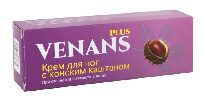 Venans Plus Крем для ног с конским каштаном, гель для ног, 75 мл, 1 шт.