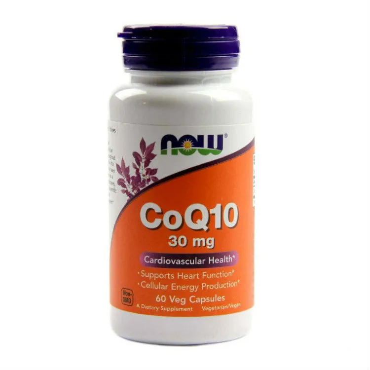 NOW CoQ10 Коэнзим Q10, 30 мг, капсулы, 60 шт.