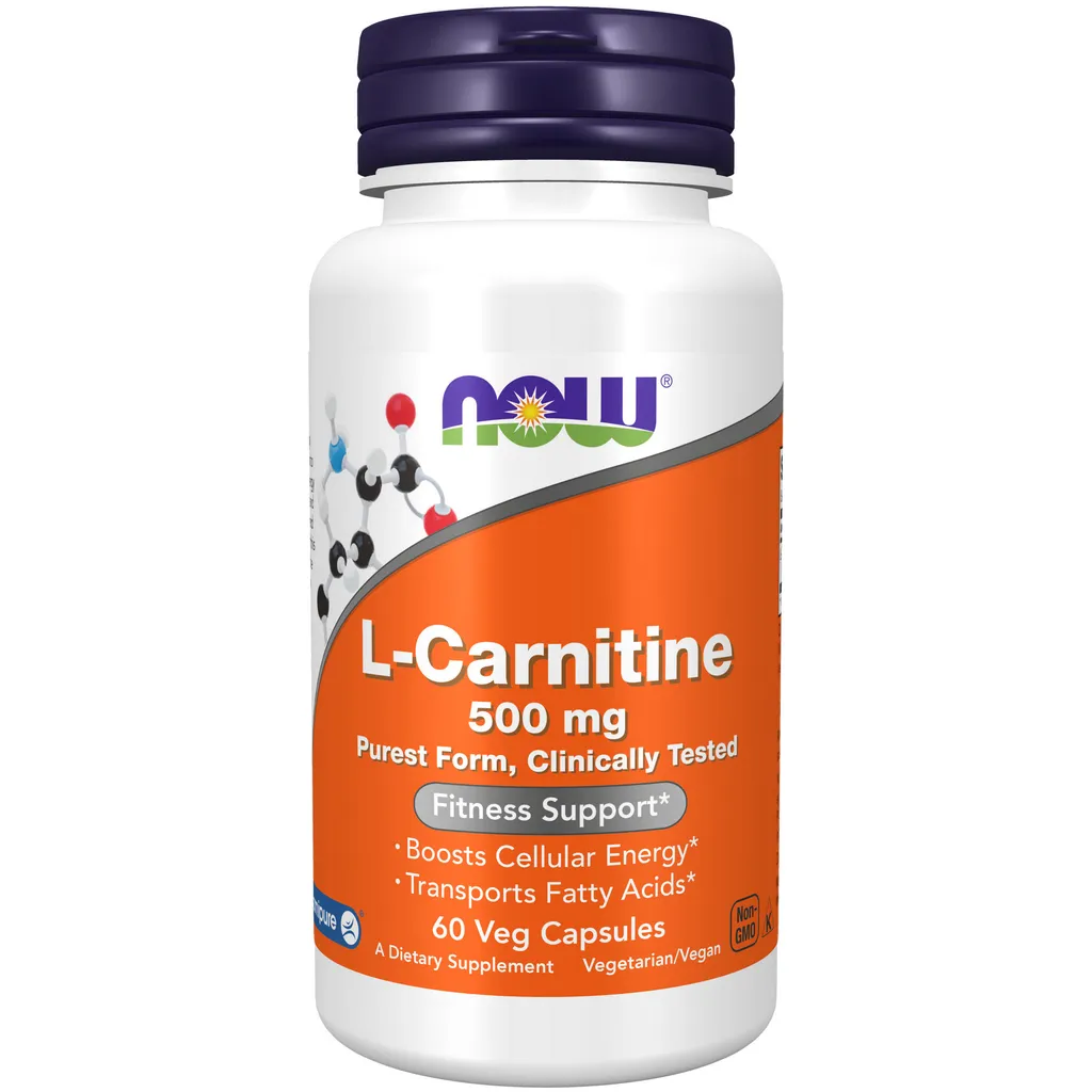 NOW L-Carnitine L-Карнитин, 500 мг, капсулы, 60 шт.