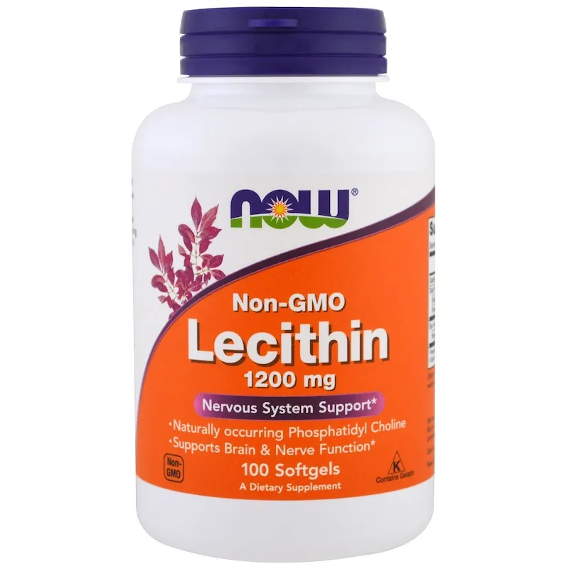 NOW Lecithin Лецитин, 1200 мг, капсулы, 100 шт.