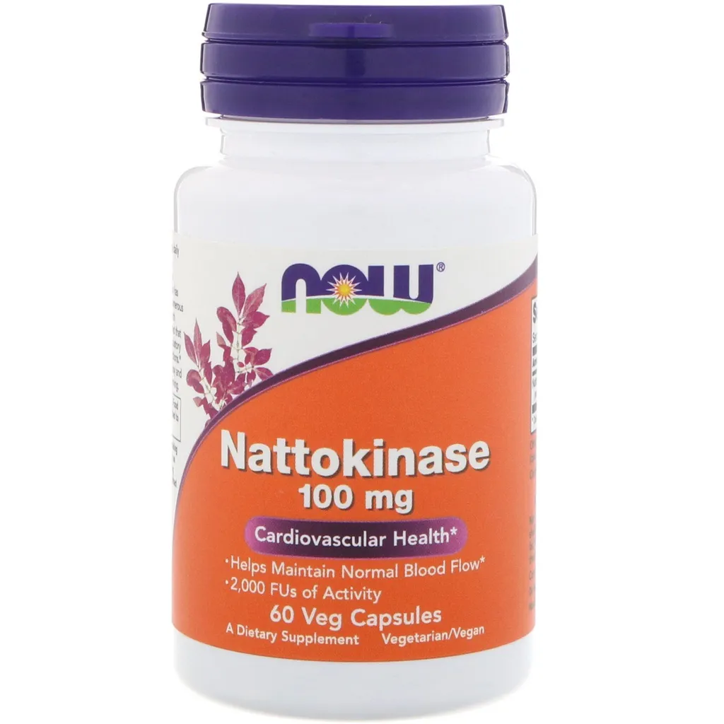 NOW Nattokinase Наттокиназа, 100 мг, капсулы, 60 шт.