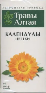 Календула цветки Травы Алтая, 1.5 г, 20 шт.