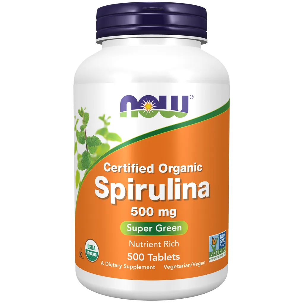 Now Spirulina Спирулина, 500 мг, таблетки, 500 шт.