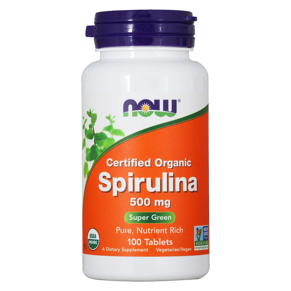 Now Spirulina Спирулина, 500 мг, таблетки, 100 шт.